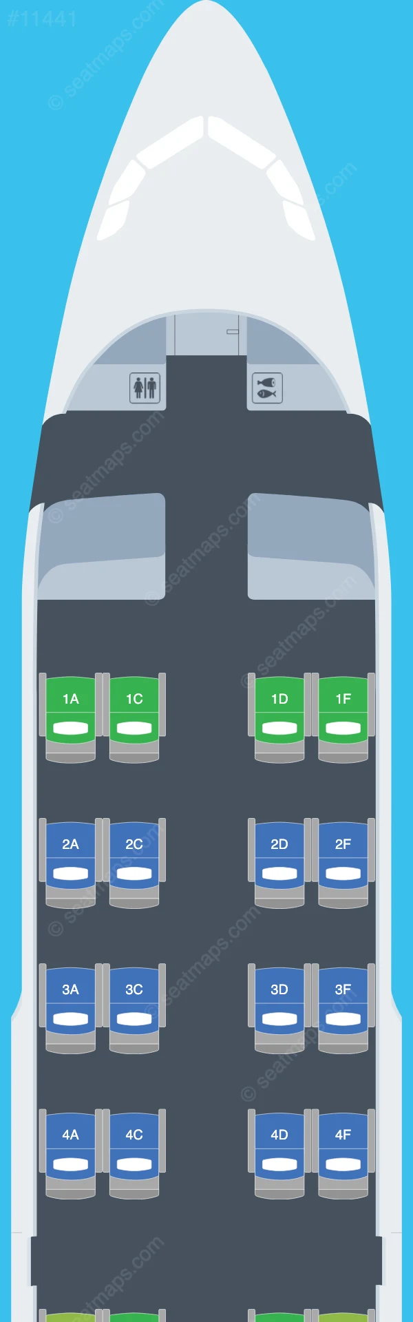 Beond Airbus A319-100 seatmap preview