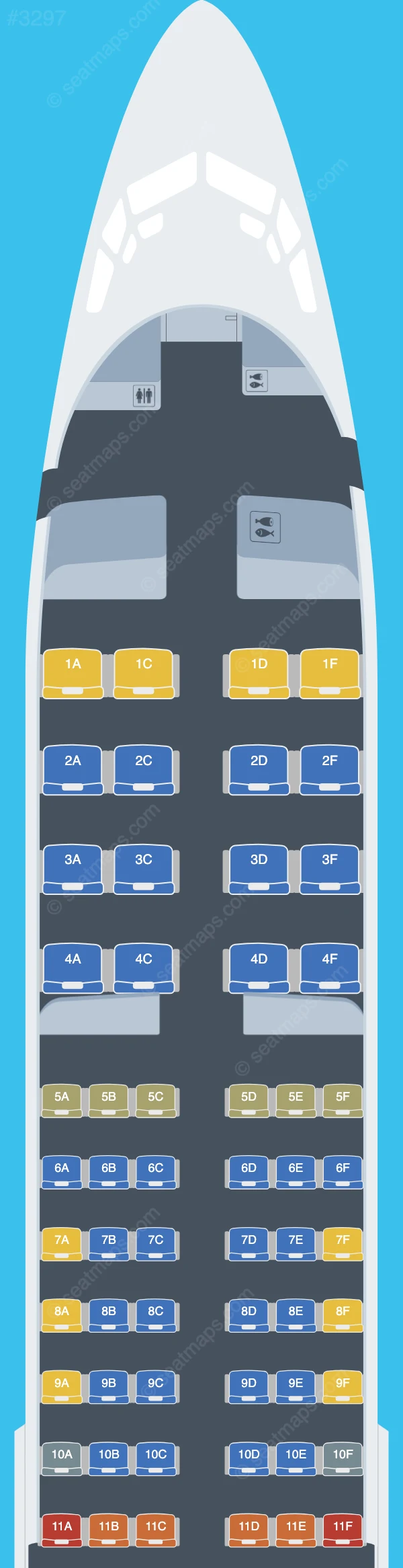 Turkmenistan Airlines Boeing 737-800 seatmap preview