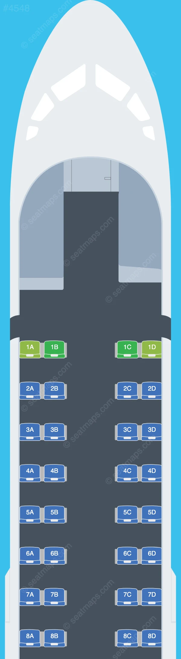 Precision Air ATR 72-500 seatmap preview