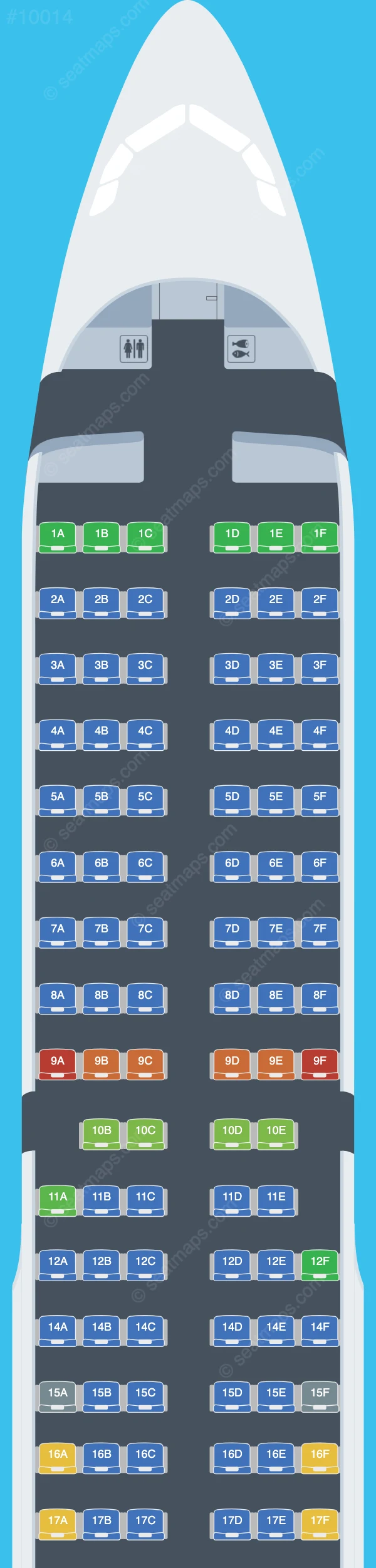Edelweiss Air Airbus A321-200 seatmap preview