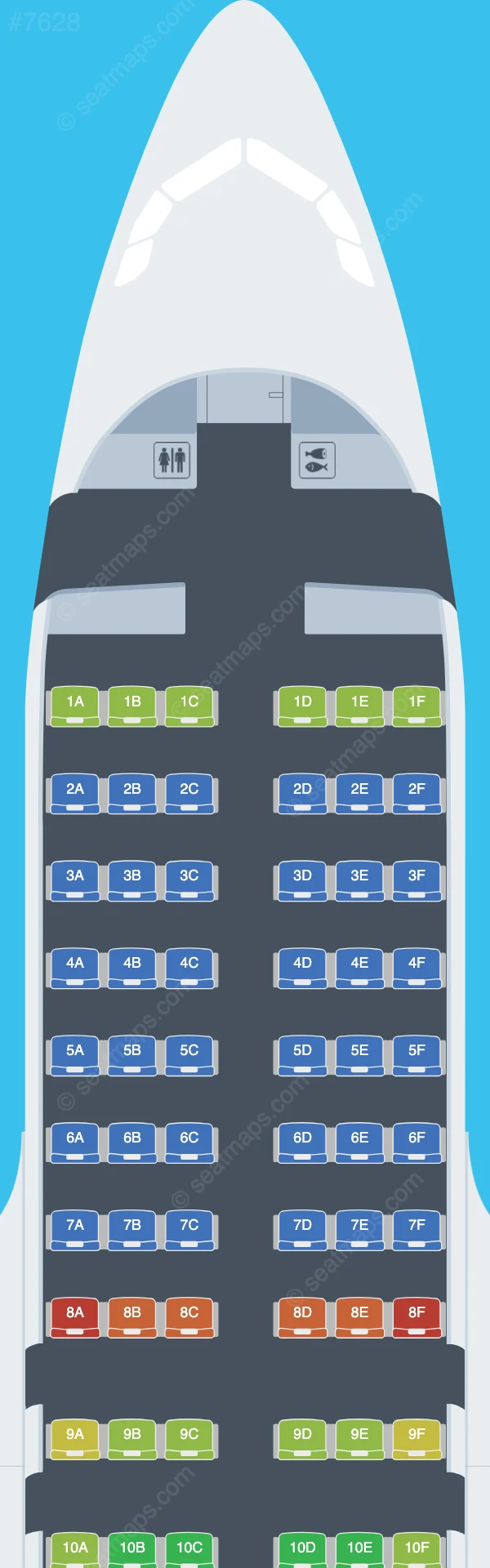 Eurowings Europe Airbus A319-100 seatmap preview