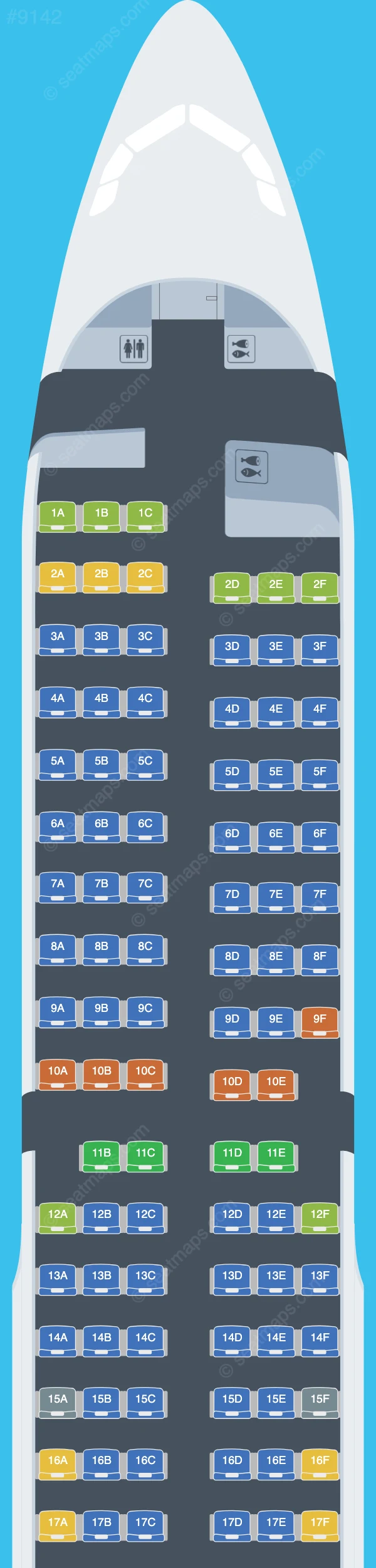Titan Airways Airbus A321-200 V.2 seatmap preview