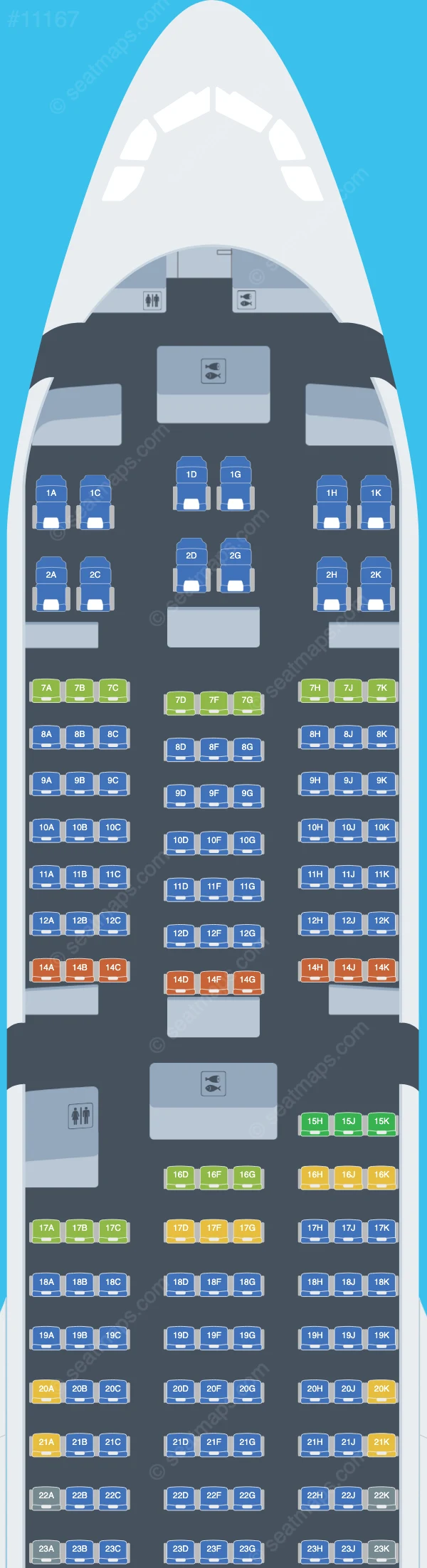 Wamos Air Airbus A330-300 V.1 seatmap preview