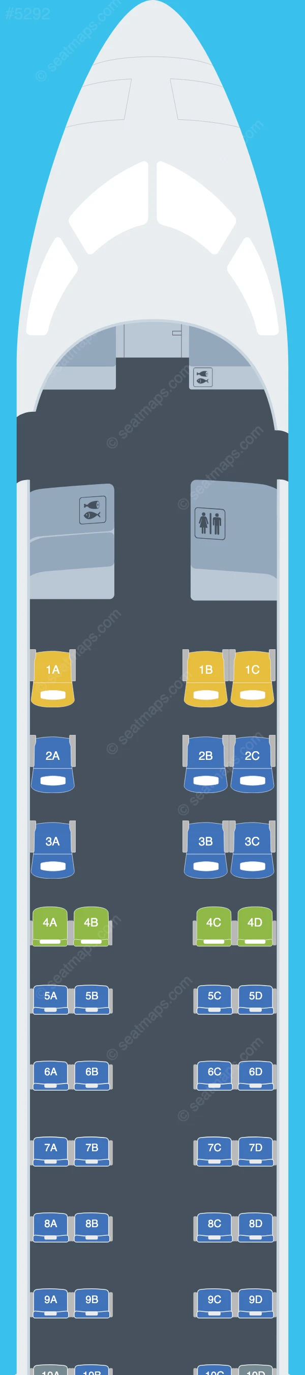 American Airlines Bombardier CRJ900 V.1 seatmap preview
