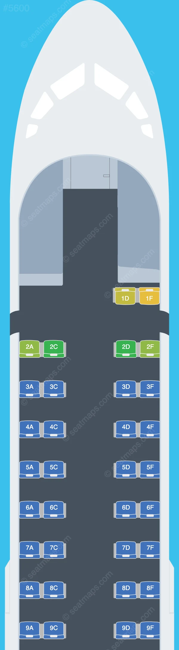 Air Caraibes ATR 72-600 V.1 seatmap preview