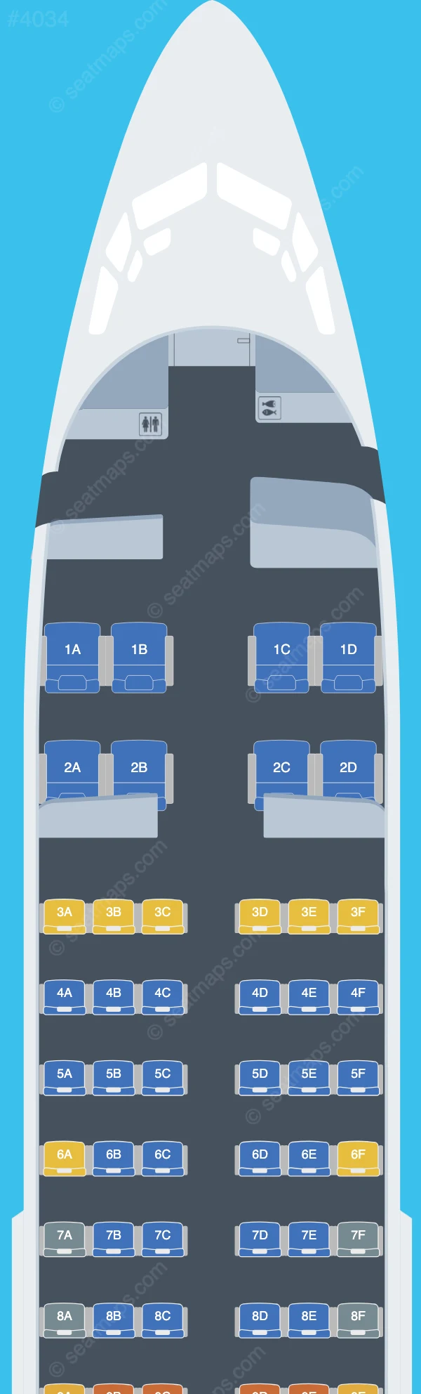 Turkmenistan Airlines Boeing 737-700 V.2 seatmap preview