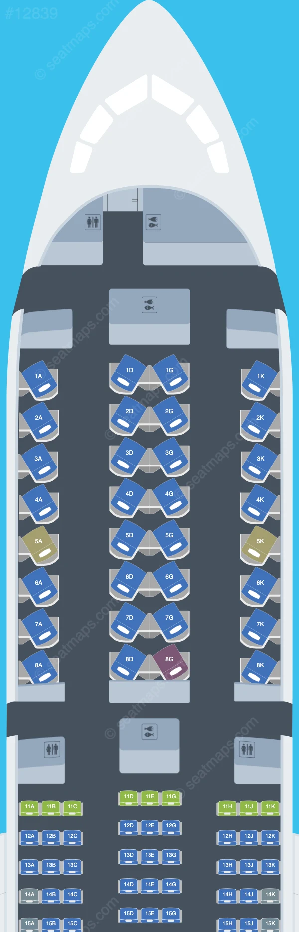 Royal Jordanian Boeing 787-9 seatmap preview