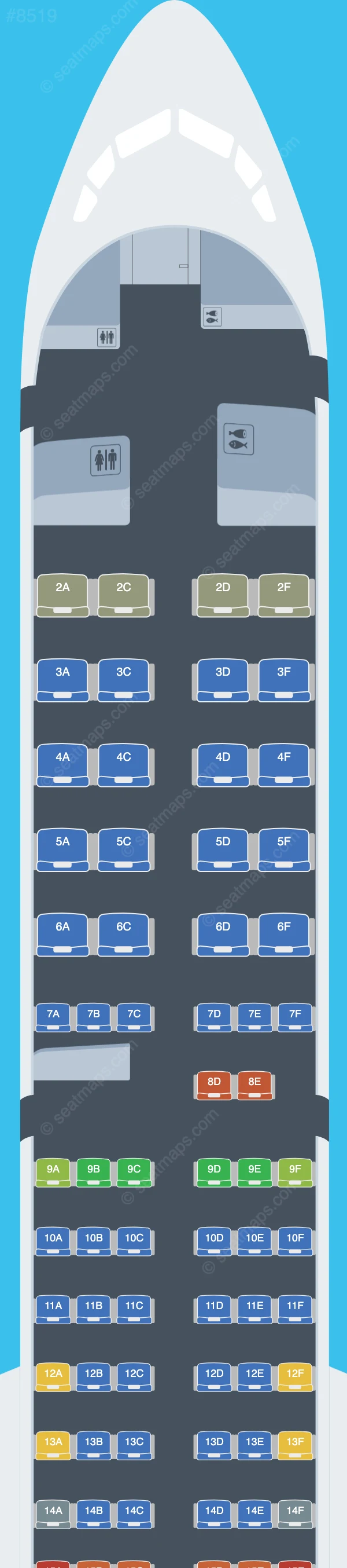 Icelandair Boeing 757-200 V.2 seatmap preview