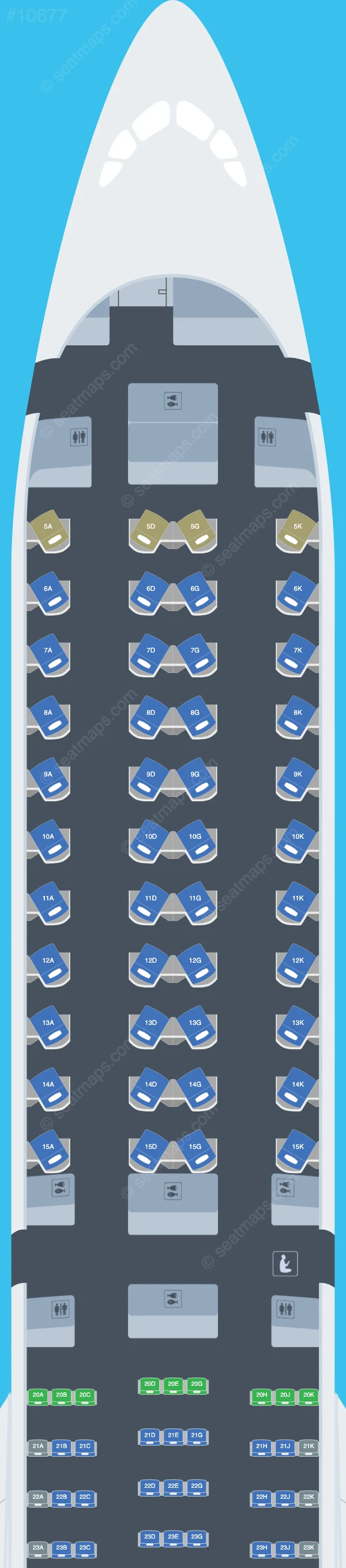 Etihad Airways Airbus A350-1000 seatmap preview