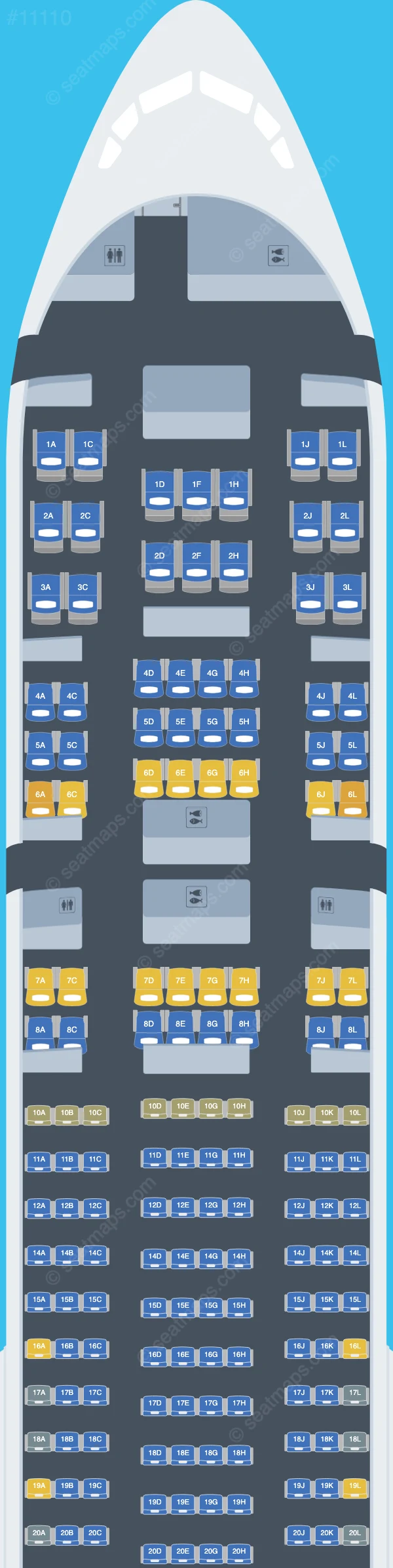 Pakistan International Airlines - PIA Boeing 777-300ER V.1 seatmap preview