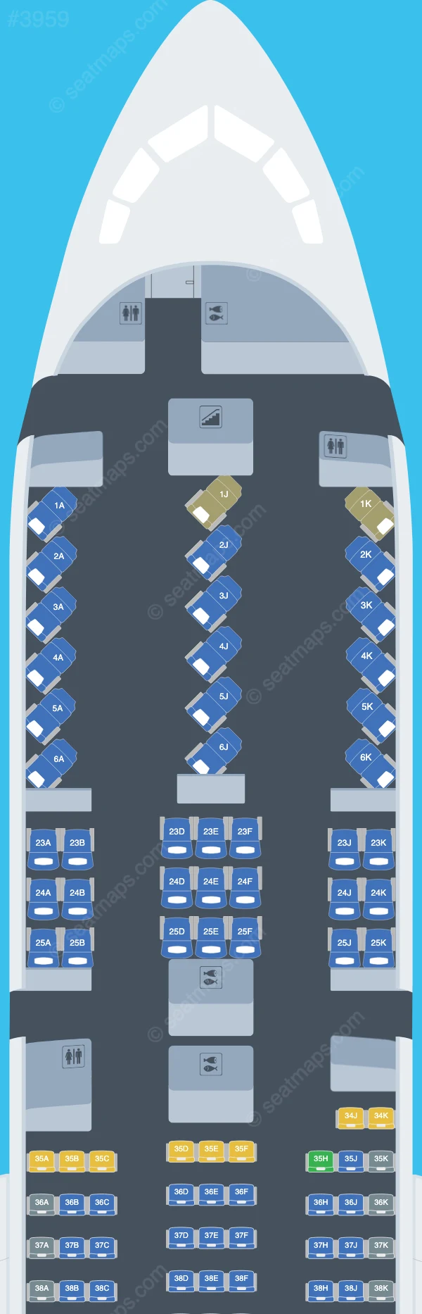 Air New Zealand Boeing 787-9 V.1 seatmap preview