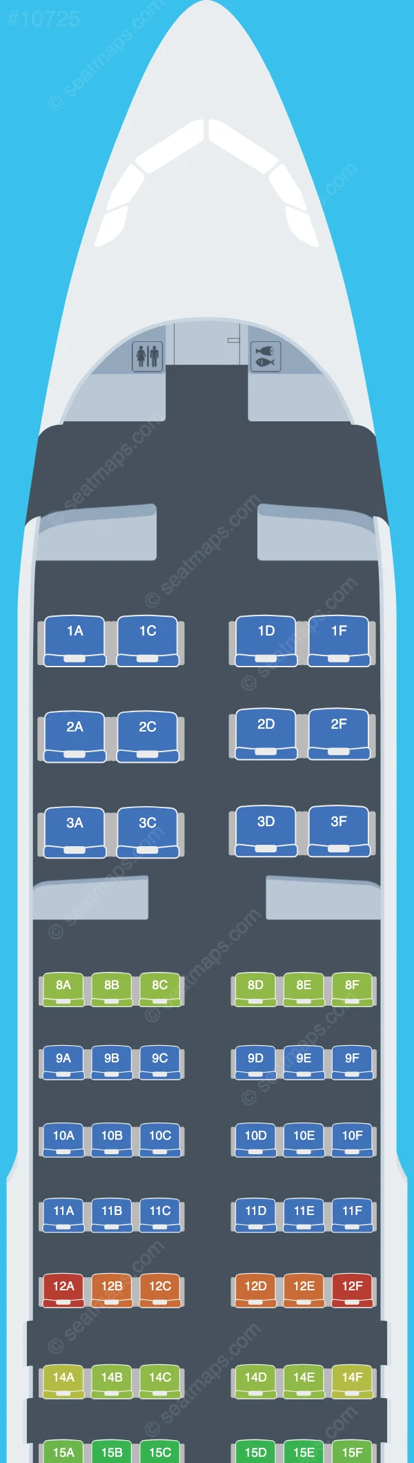 Gulf Air Airbus A320neo V.2 seatmap preview