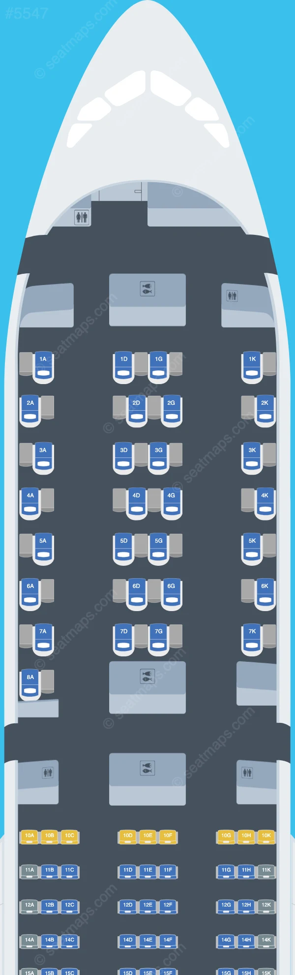 Vietnam Airlines Airbus A350-900 V.2 seatmap preview