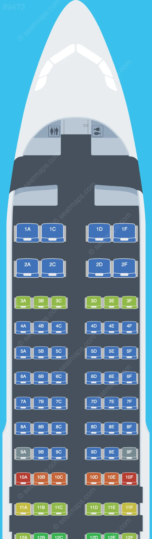 Bamboo Airways Airbus A320-200 seatmap preview