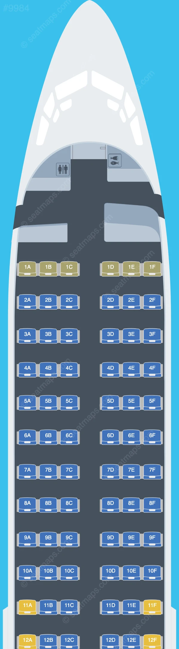 GP Aviation Boeing 737-400 seatmap preview