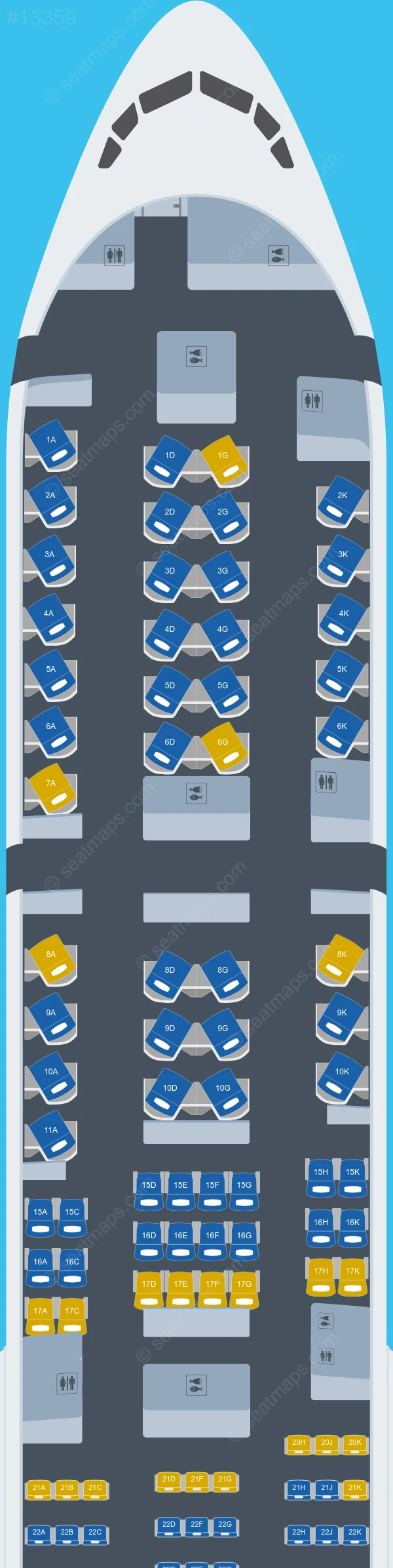 Mavi Gok Airlines Boeing 777-300ER V.2 seatmap preview