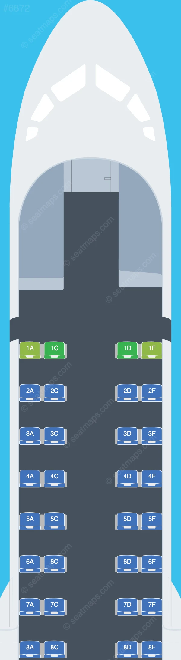 DAT LT ATR 72-200 seatmap preview