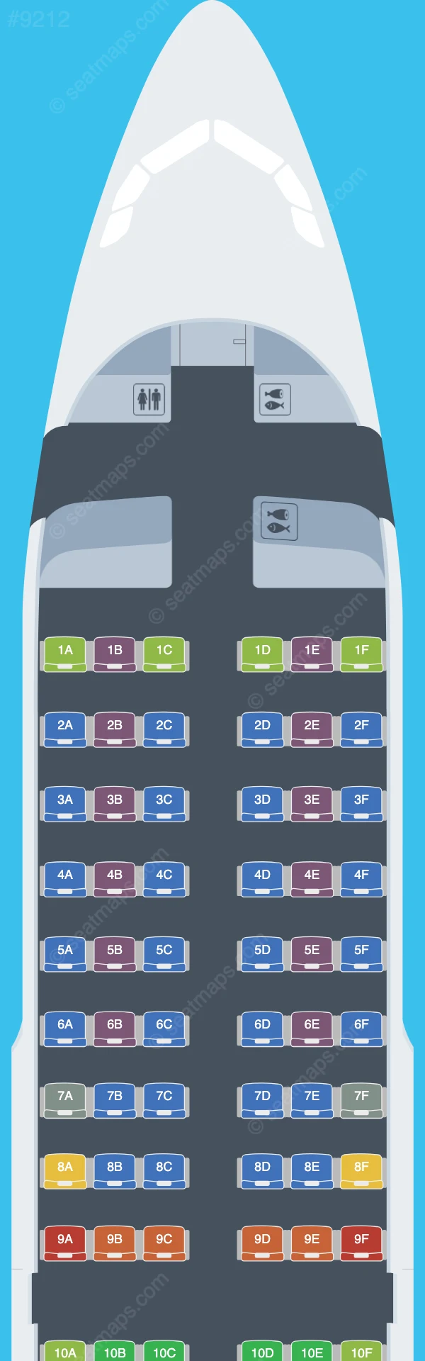 Lufthansa CityLine Airbus A319-100 V.2 seatmap preview