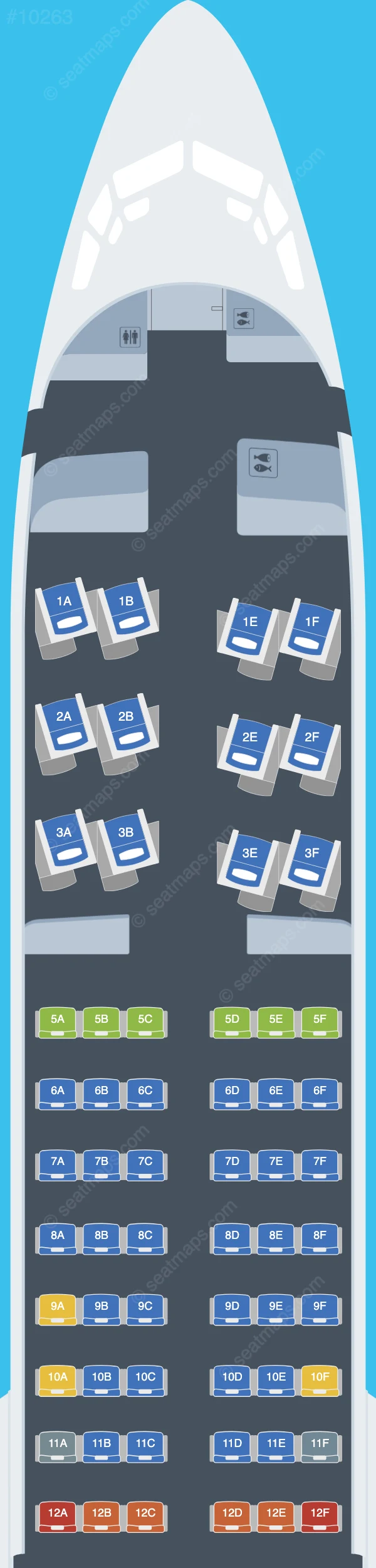 Copa Airlines Boeing 737 MAX 9 V.1 seatmap preview