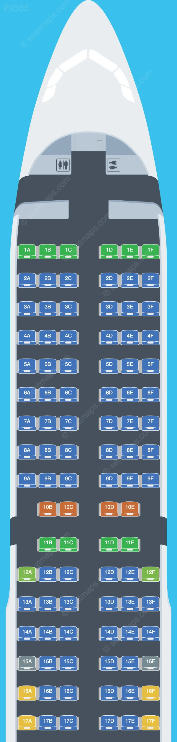 Holiday Europe Airbus A321-200 V.2 seatmap preview