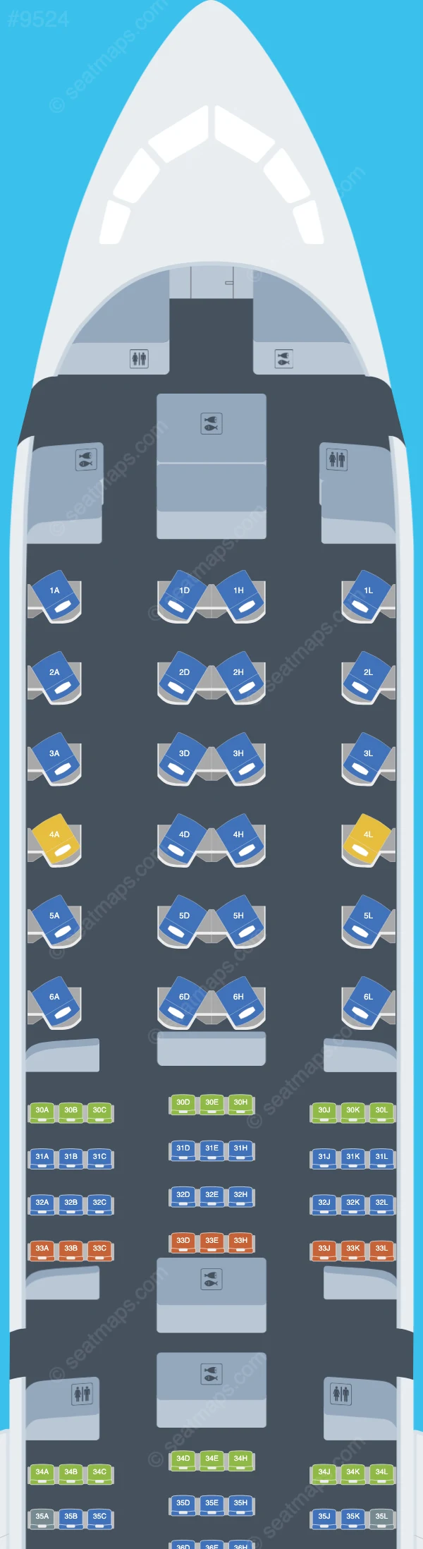 Saudia Boeing 787-10 seatmap preview