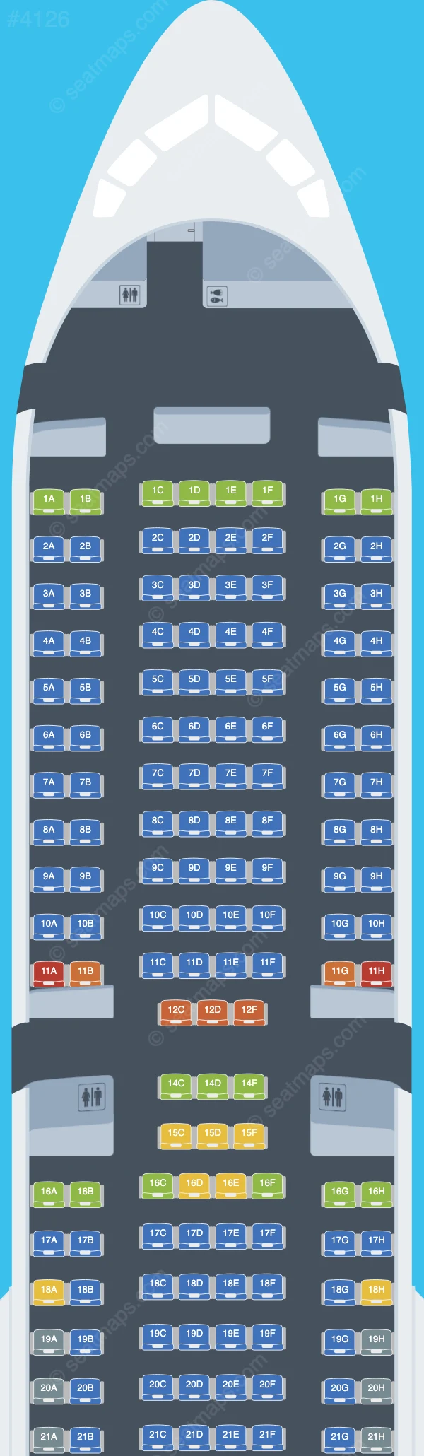 Azur Air Boeing 767-300ER seatmap preview