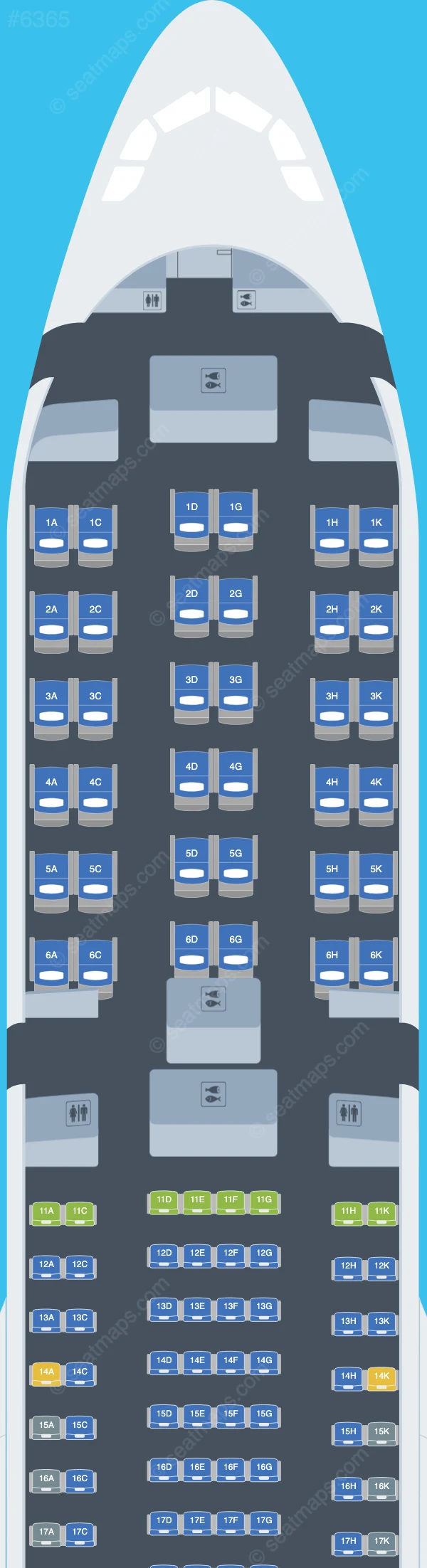 Aeroflot Airbus A330-300 V.2 seatmap preview