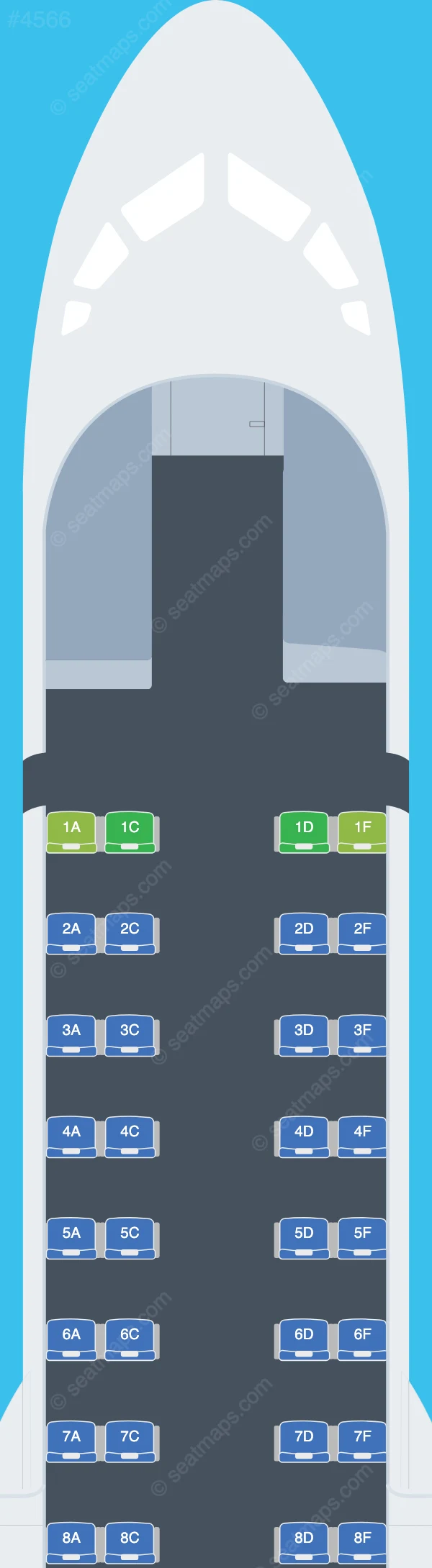 DAT ATR 72-200 V.2 seatmap preview