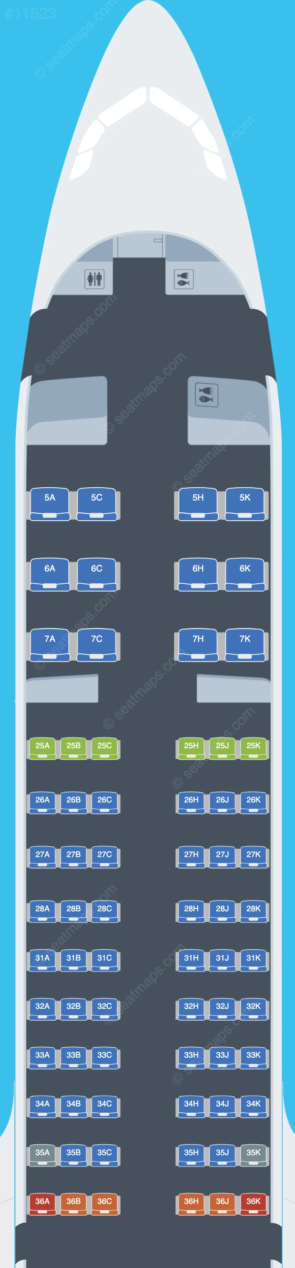 China Southern Airbus A321neo V.2 seatmap preview