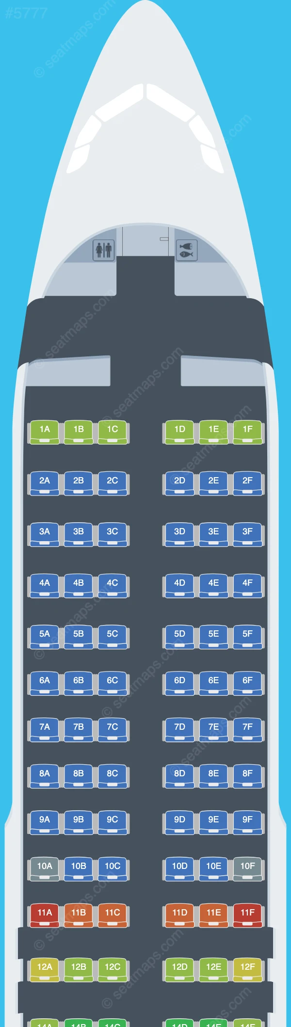 Eurowings Airbus A320-200 V.1 seatmap preview