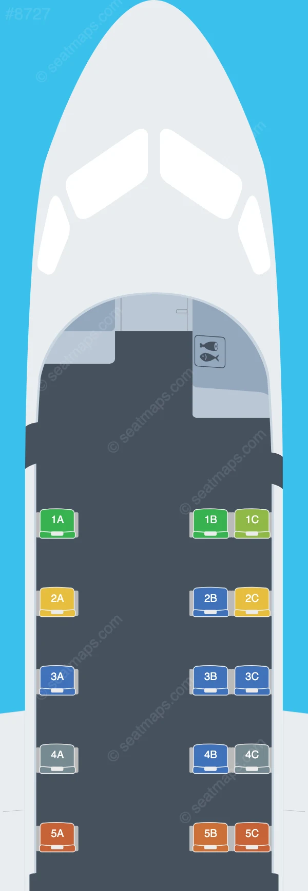 NyxAir Saab S340 V.1 seatmap preview