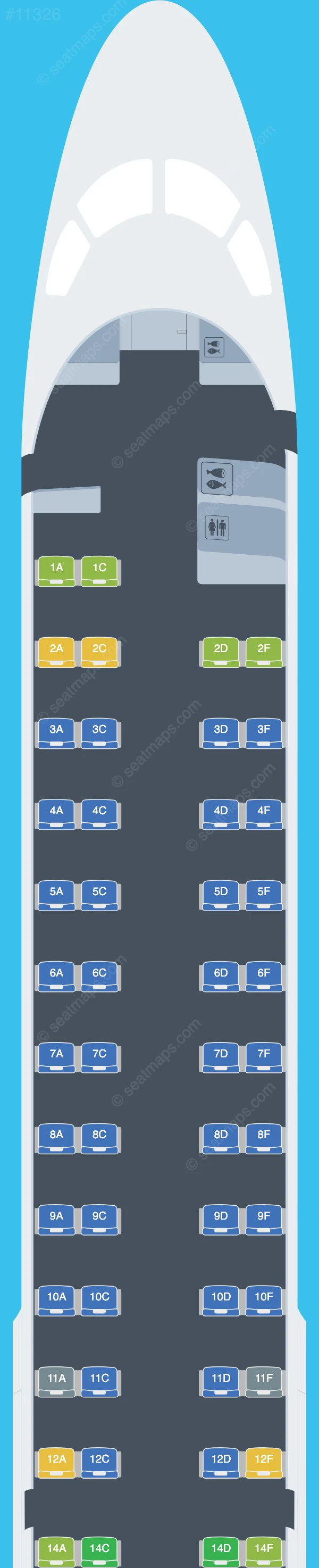 SAS Link Embraer E195 LR seatmap preview