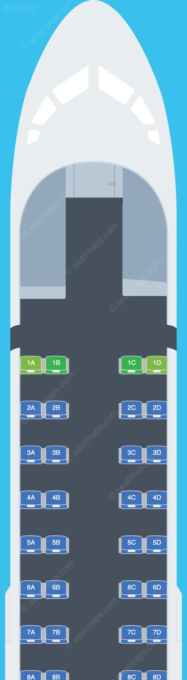 Air Algerie ATR 72-600 seatmap preview