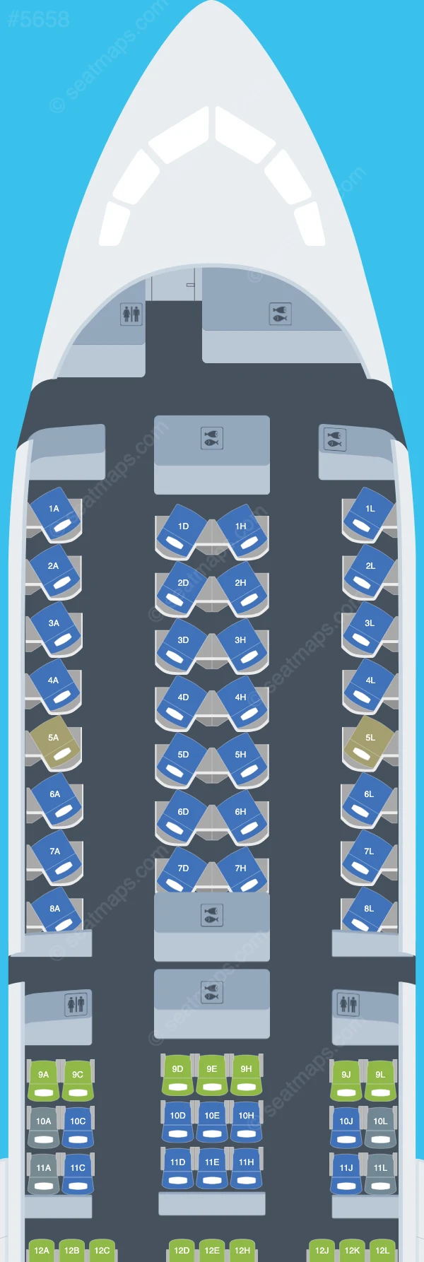 American Airlines Boeing 787-9 V.1 seatmap preview