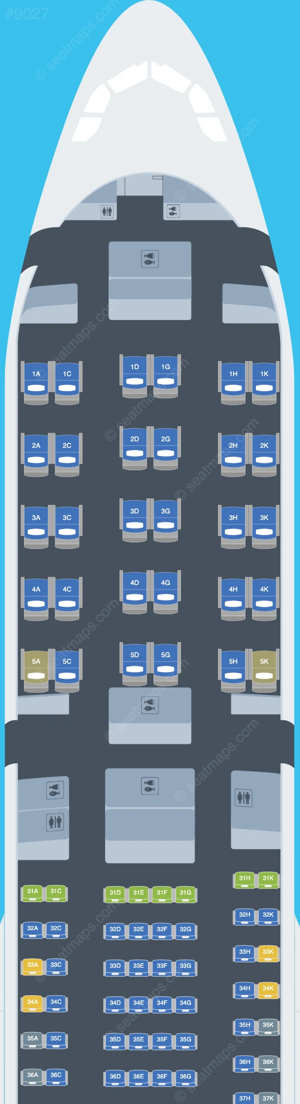 China Southern Airbus A330-300 V.1 seatmap preview