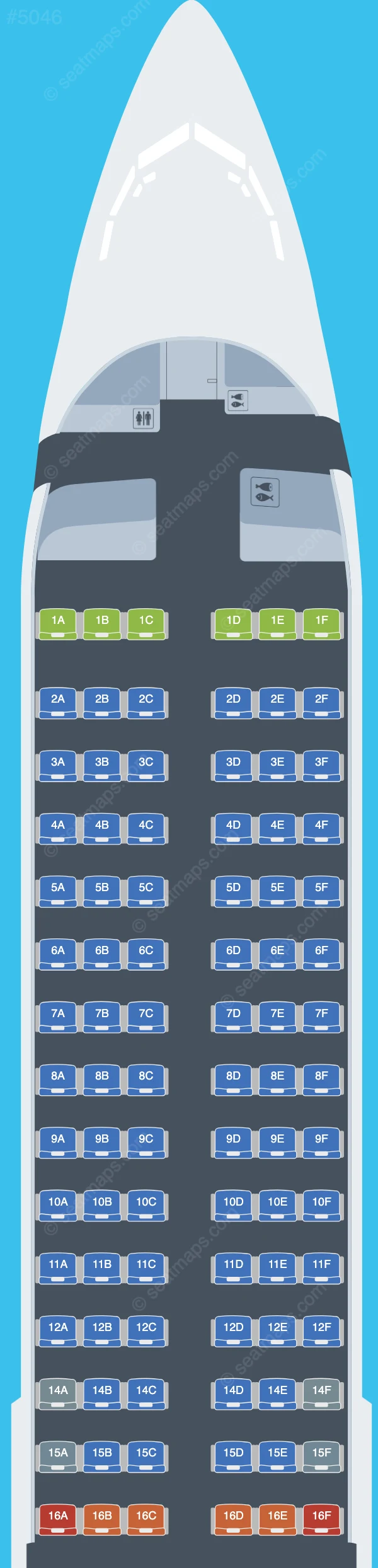 Okay Airways Boeing 737-900 ER seatmap preview