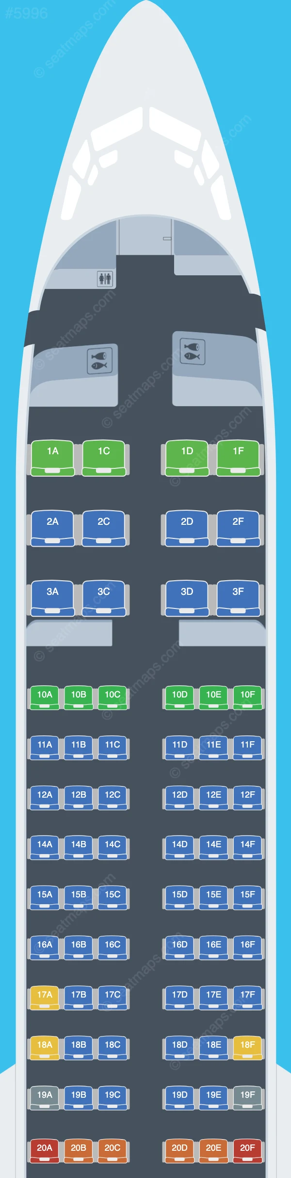 Oman Air Boeing 737-900 ER seatmap preview