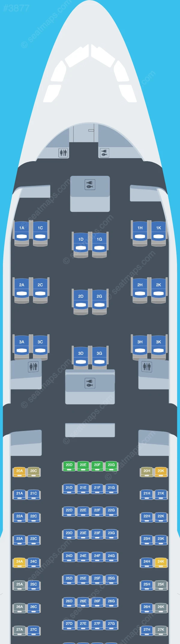 SriLankan Airlines Airbus A330-200 V.2 seatmap preview