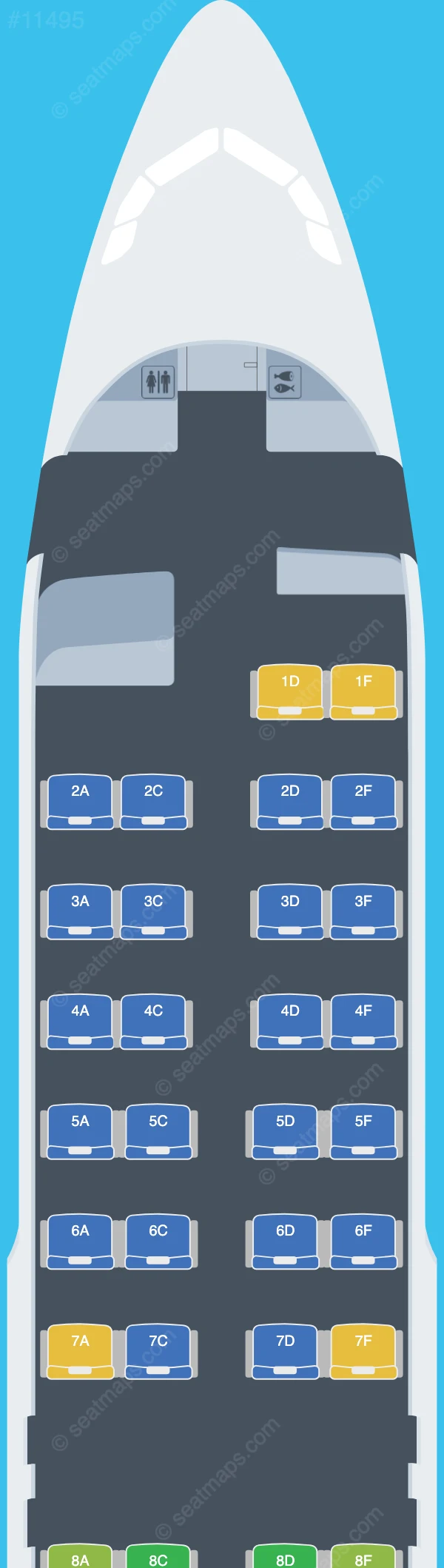 Air Canada Airbus A320-200 V.3 seatmap preview