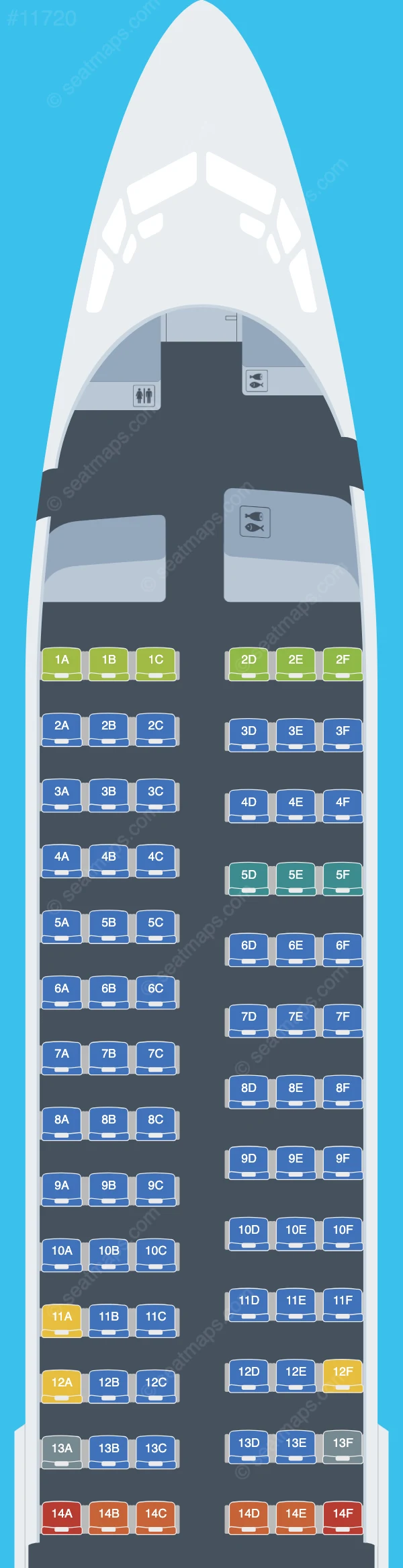 SkyUp MT Boeing 737-800 seatmap preview