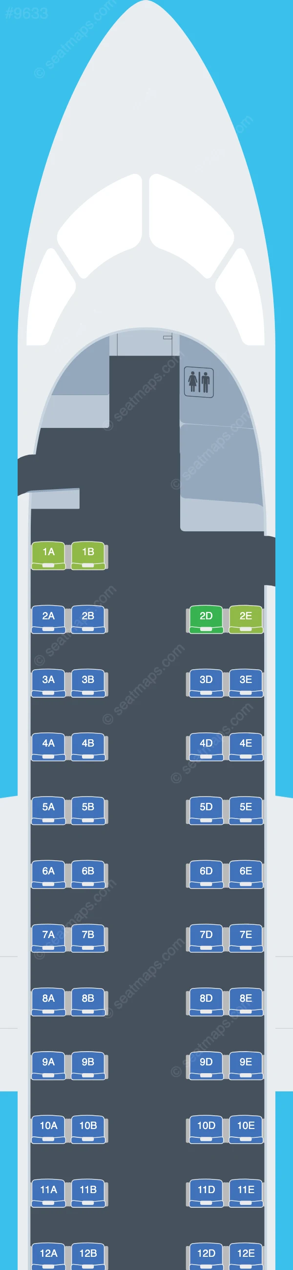 PAL Airlines (Canada) De Havilland Q400 V.1 seatmap preview