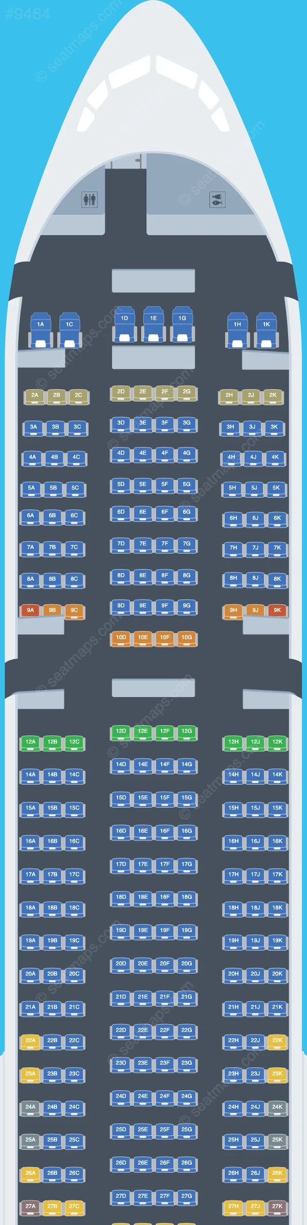 Azur Air Boeing 777-300ER seatmap preview