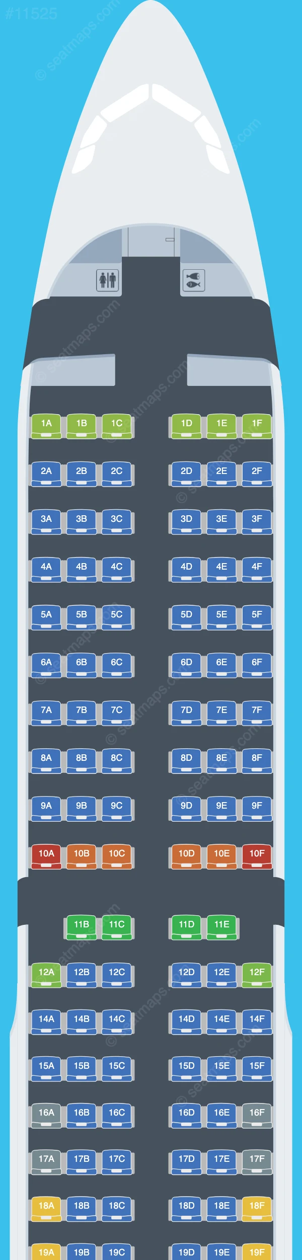 Thai VietjetAir Airbus A321-200 V.2 seatmap preview