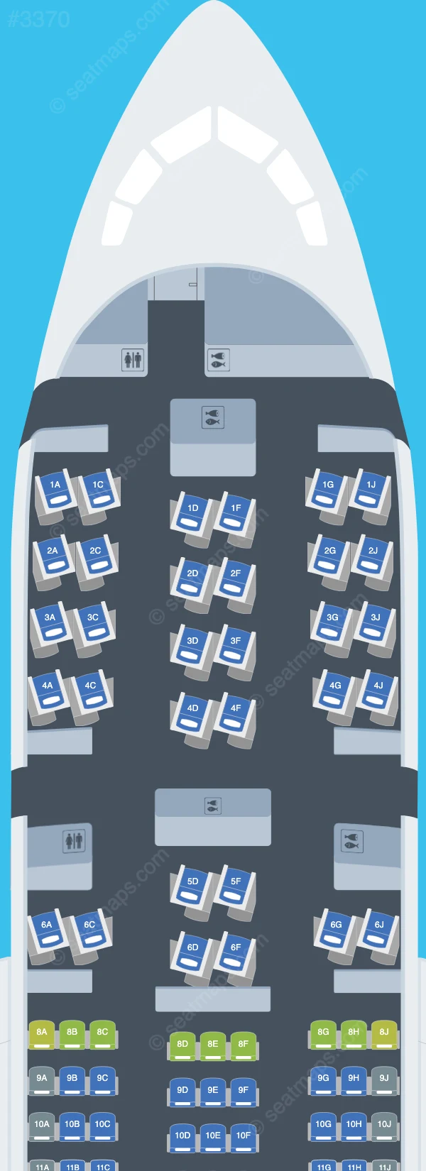 AeroMexico Boeing 787-8 seatmap preview