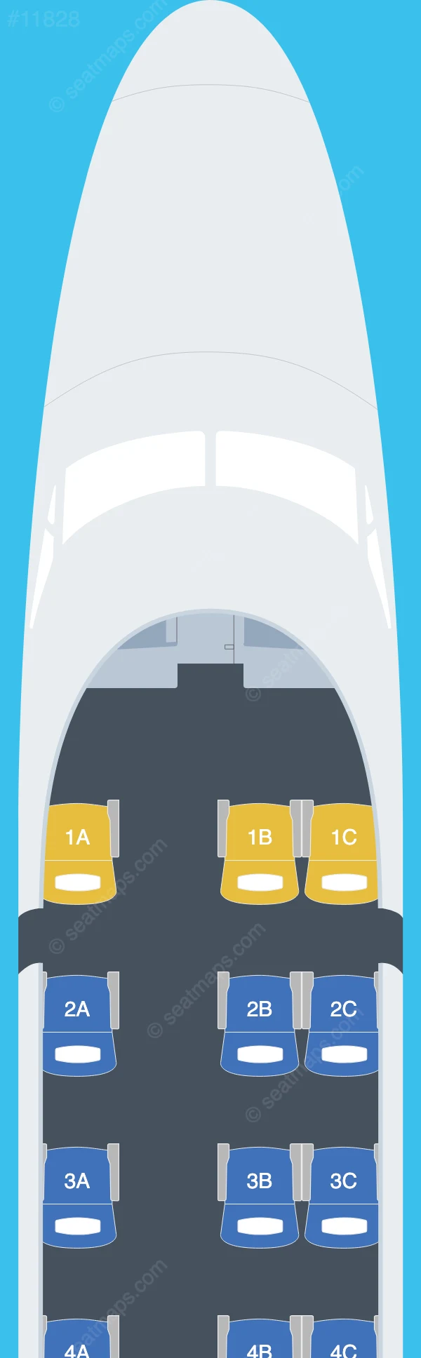 Líneas Aéreas del Estado - LADE De Havilland DHC-6 Twin Otter seatmap preview