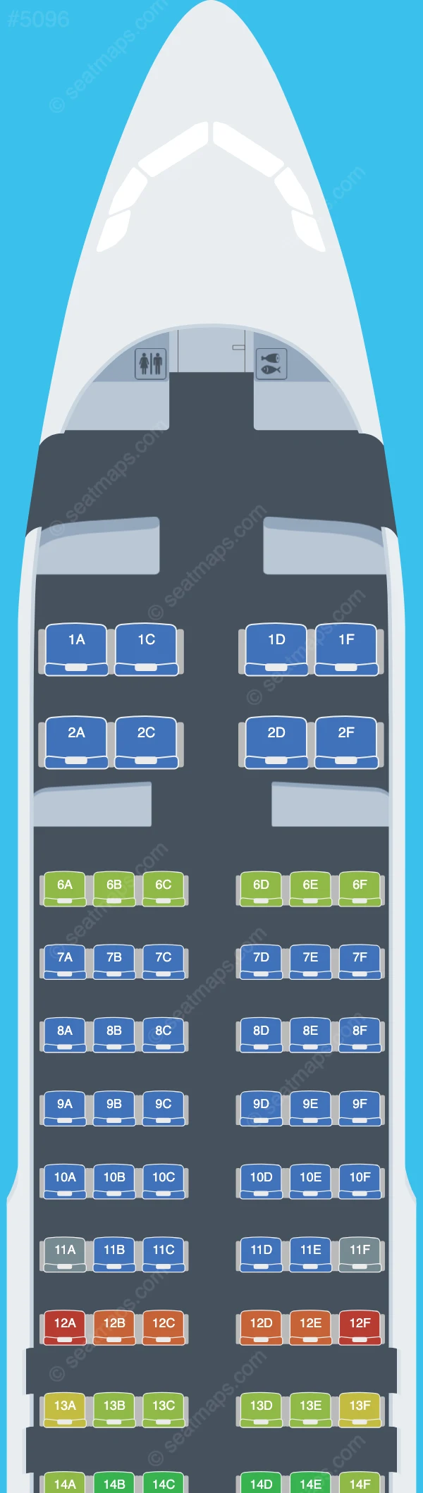 Aeroflot Airbus A320-200 V.1 seatmap preview