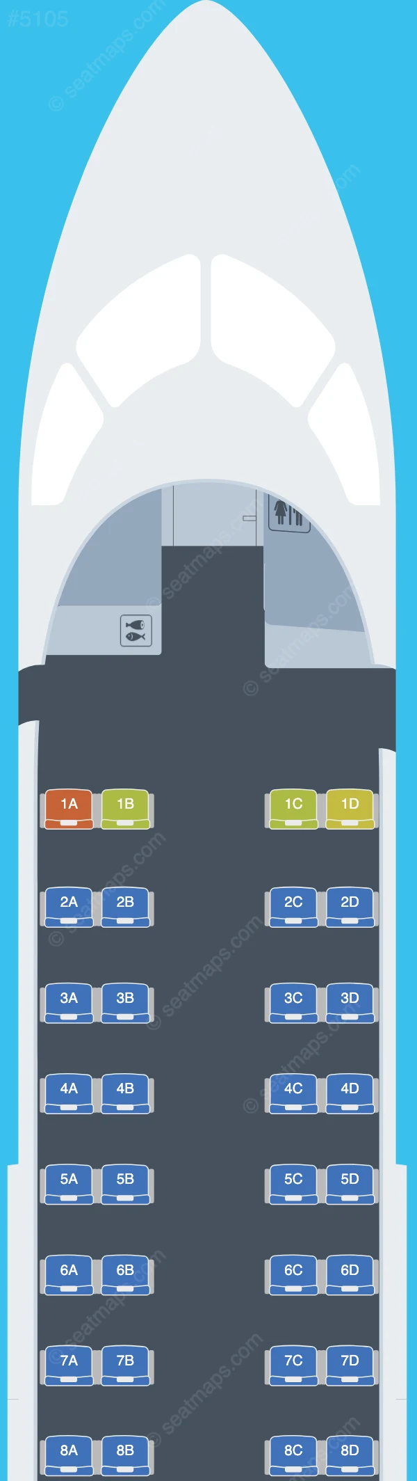 Perimeter Aviation De Havilland Q300 seatmap preview