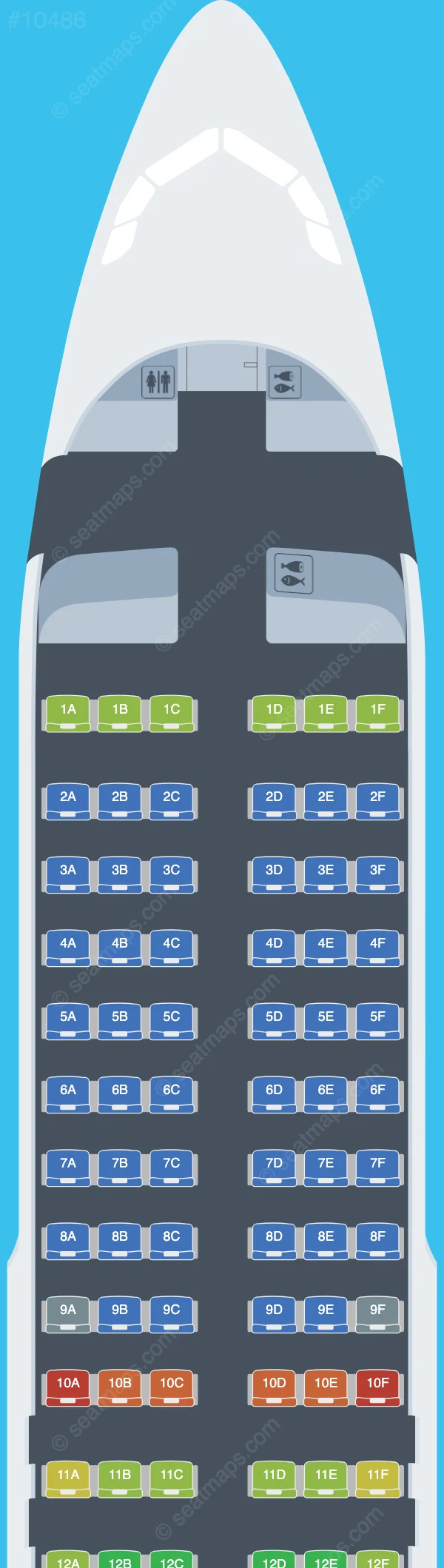 Qingdao Airlines Airbus A320neo V.3 seatmap preview