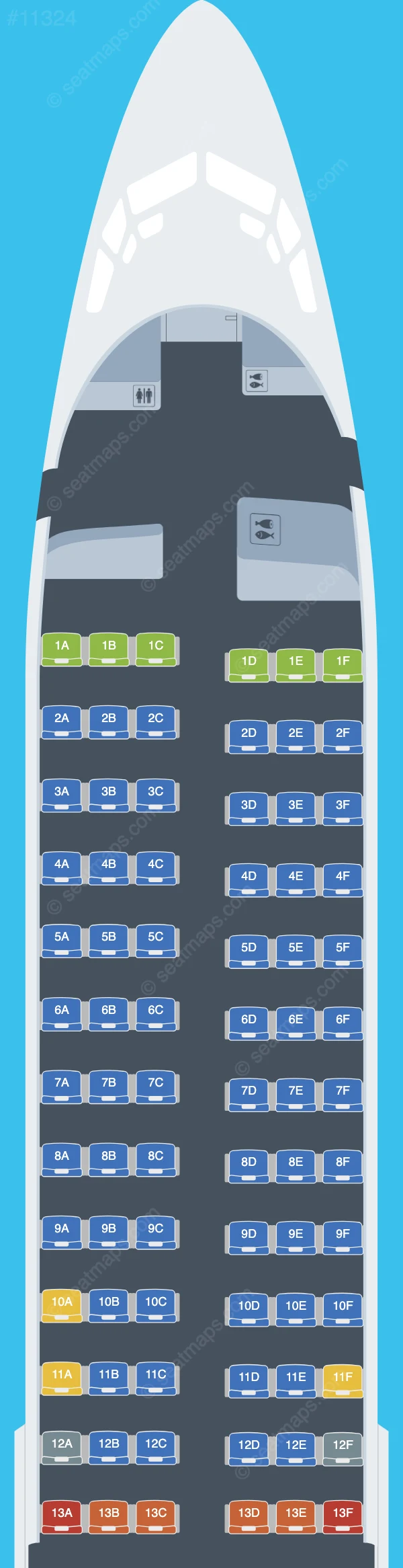 Norwegian Air Sweden Boeing 737-800 V.1 seatmap preview