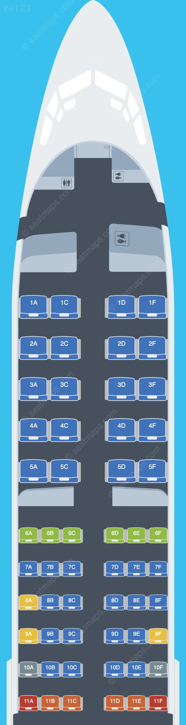 Aeroflot Boeing 737-800 seatmap preview